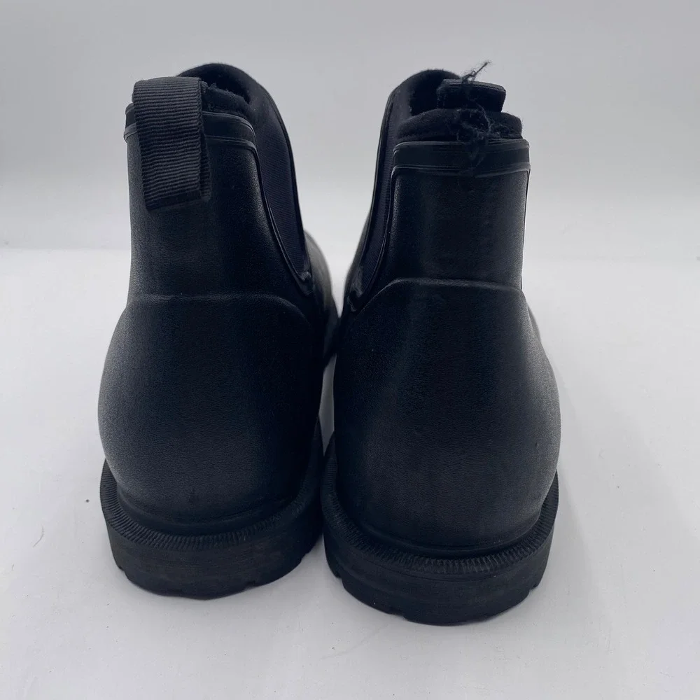 Bogs Carson Waterproof Chelsea Rain Boots Mens 10 Black Rubber 71395-001 Ankle
